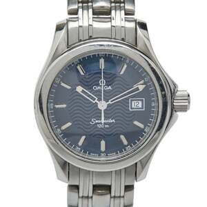 Omega Seamaster Watch 6501 827 Quartz Blue Dial Stainless Steel Women's OMEGA